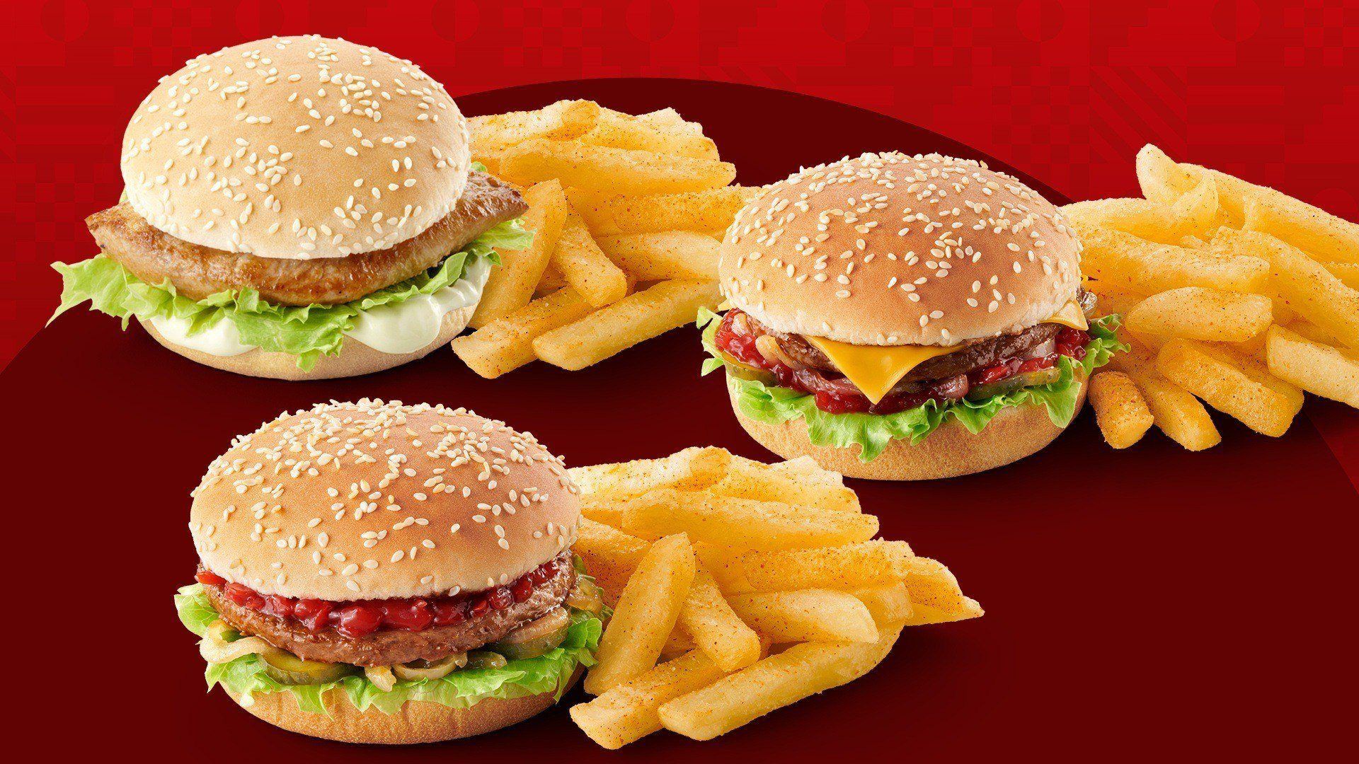 Range of wimpy beef burgers