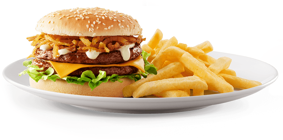Wimpy double cheeseburger with melted cheese and beef patties