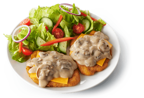 Wimpy double chicken grill meal served with sides