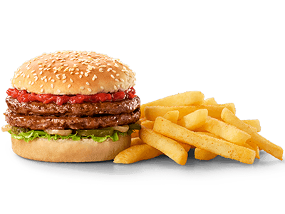 Classic Wimpy burger with chips