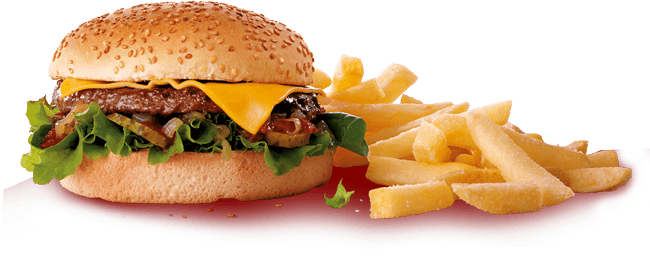 Cheese Burger and chips