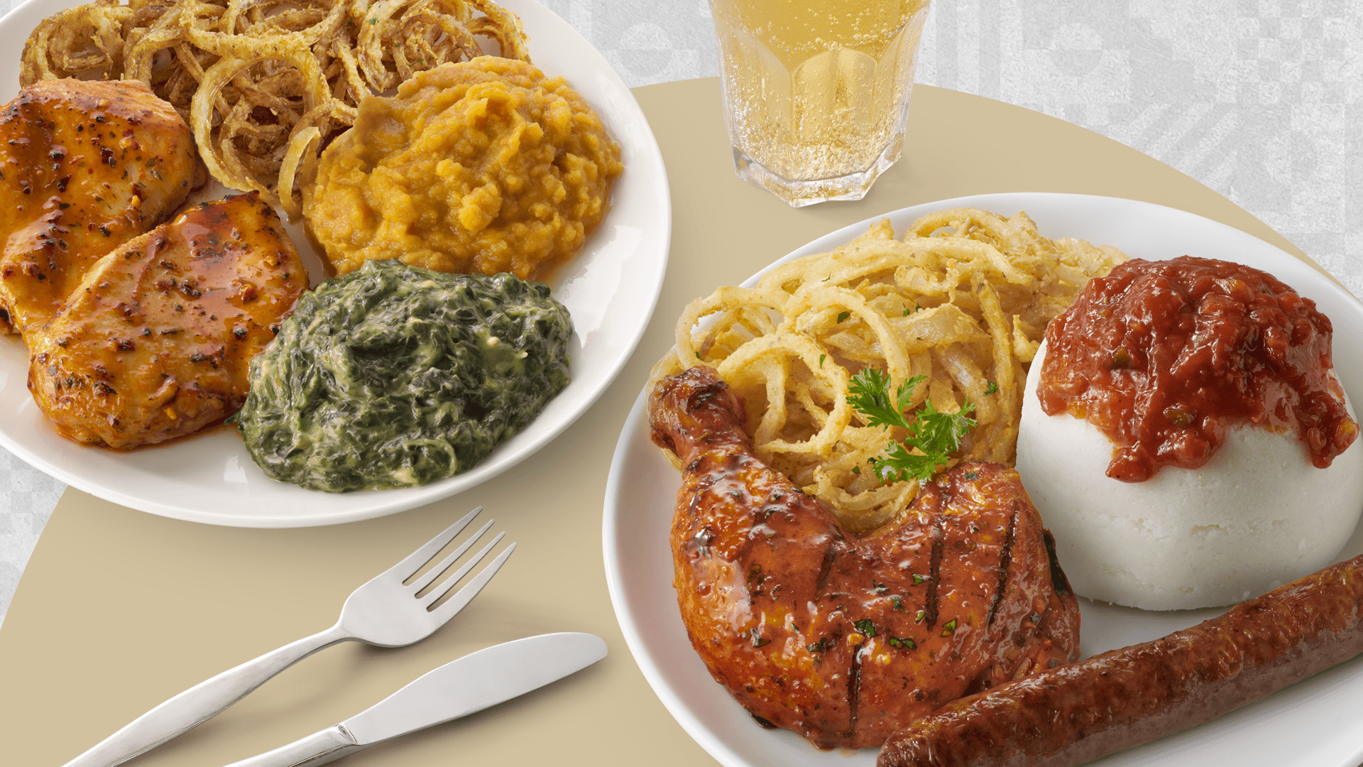 Two Wimpy Famous Grill Chicken Meals with a drink
