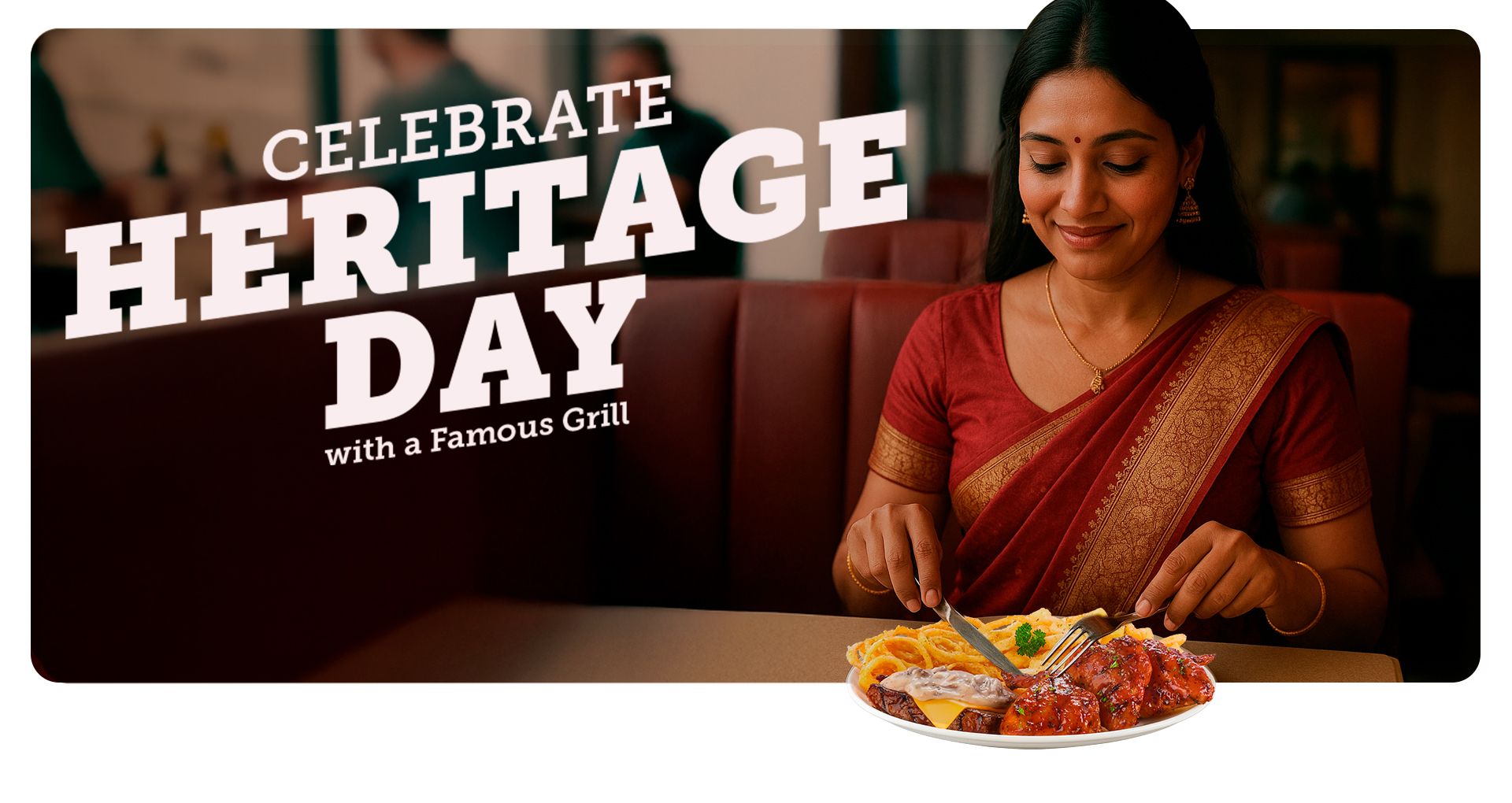 Person of culture celebrating Heritage Day at Wimpy