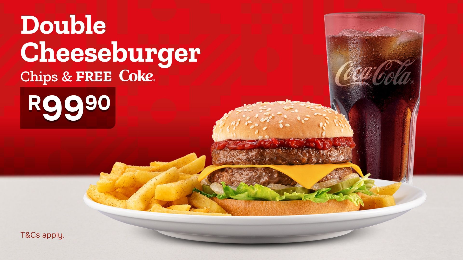 Double Cheeseburger, Chips and Free Coke