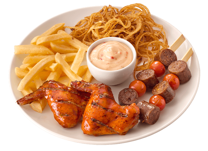 Chicken & Boerie Feast on a plate