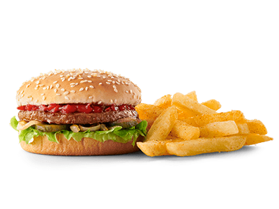Classic Wimpy burger with chips
